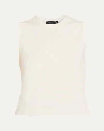 Theory Cashmere Knit Shell Top In Neutral