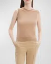 Theory Cashmere Sleeveless Sweater In Royalcamel