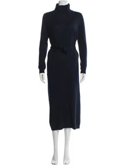 Pre-owned Theory Cashmere Long Dress In Blue
