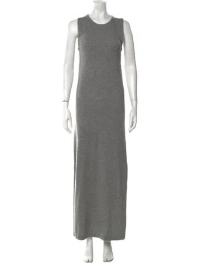 Pre-owned Theory Cashmere Long Dress In Grey