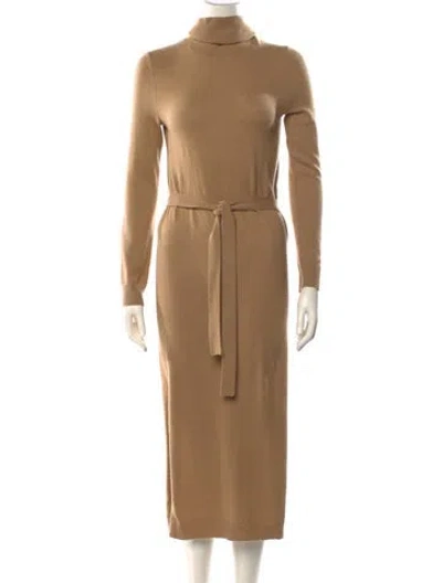 Pre-owned Theory Cashmere Long Dress In Neutral