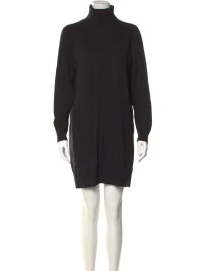 Pre-owned Theory Cashmere Mini Dress In Black