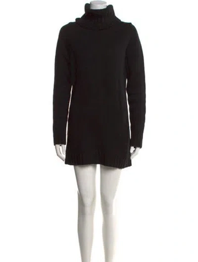 Pre-owned Theory Cashmere Mini Dress In Black