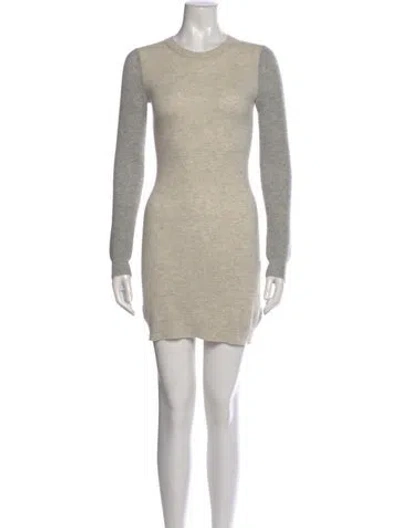 Pre-owned Theory Cashmere Mini Dress In Gray