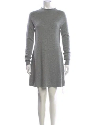 Pre-owned Theory Cashmere Mini Dress In Gray