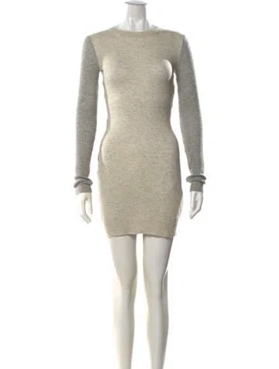 Pre-owned Theory Cashmere Mini Dress In Grey
