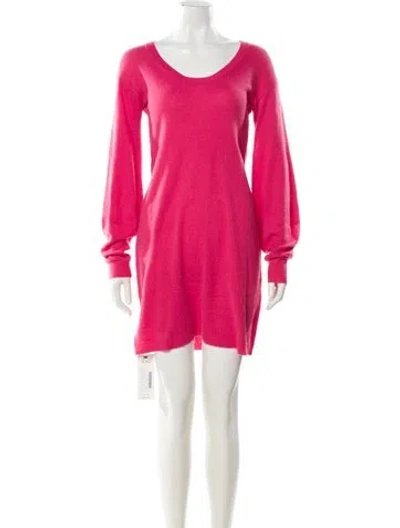 Pre-owned Theory Cashmere Mini Dress In Pink
