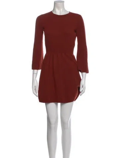 Pre-owned Theory Cashmere Mini Dress In Red