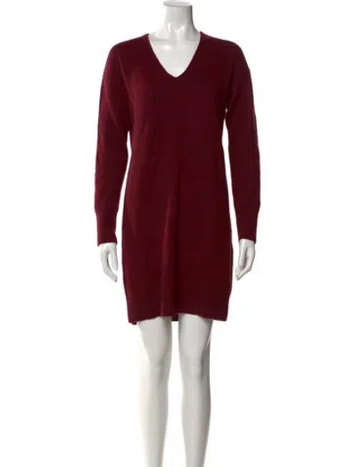 Pre-owned Theory Cashmere Mini Dress In Red