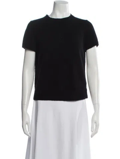 Pre-owned Theory Cashmere Mock Neck Sweater In Black