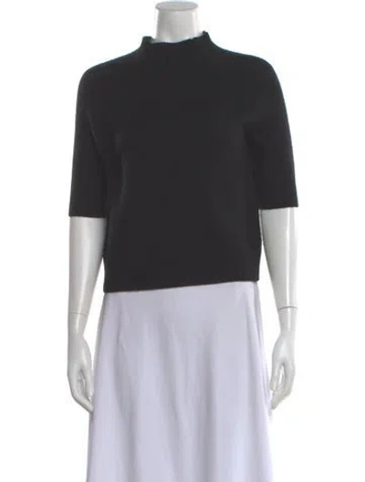 Pre-owned Theory Cashmere Mock Neck Sweater In Blue