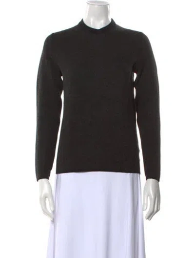 Pre-owned Theory Cashmere Mock Neck Sweater In Gray