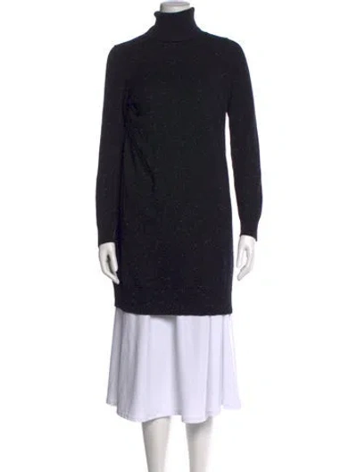 Pre-owned Theory Cashmere Mock Neck Sweater In Multi