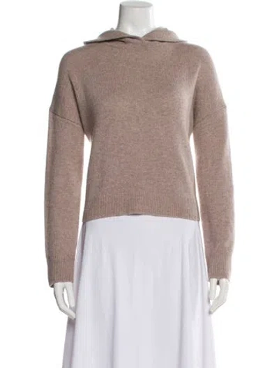 Pre-owned Theory Cashmere Mock Neck Sweater In Neutral