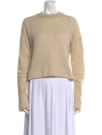 Pre-owned Theory Cashmere Mock Neck Sweater In Neutral