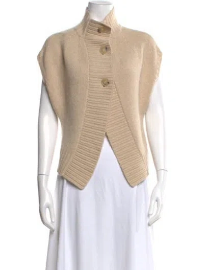 Pre-owned Theory Cashmere Mock Neck Sweater In Neutral