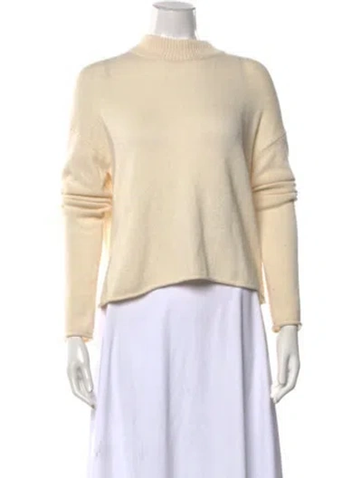 Pre-owned Theory Cashmere Mock Neck Sweater In Neutrals