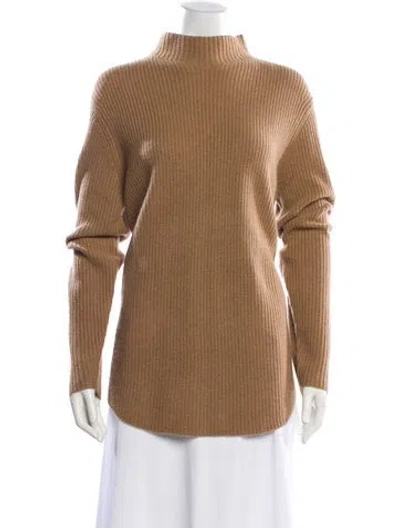 Pre-owned Theory Cashmere Mock Neck Sweater W/ Tags In Neutral