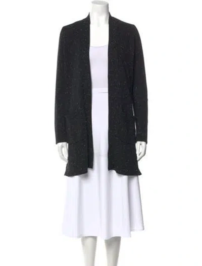 Pre-owned Theory Cashmere Open Front Sweater In Black