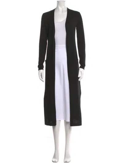 Pre-owned Theory Cashmere Open Front Sweater In Black