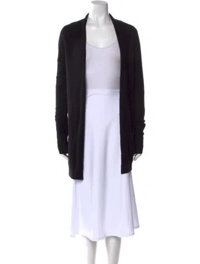 Pre-owned Theory Cashmere Open Front Sweater In Black