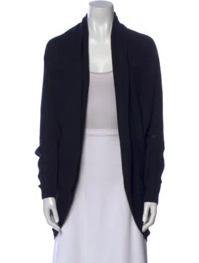 Pre-owned Theory Cashmere Open Front Sweater In Black