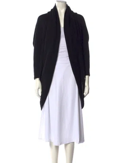 Pre-owned Theory Cashmere Open Front Sweater In Black