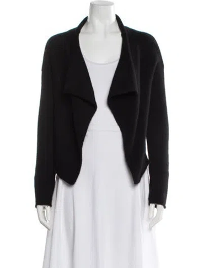 Pre-owned Theory Cashmere Open Front Sweater In Black