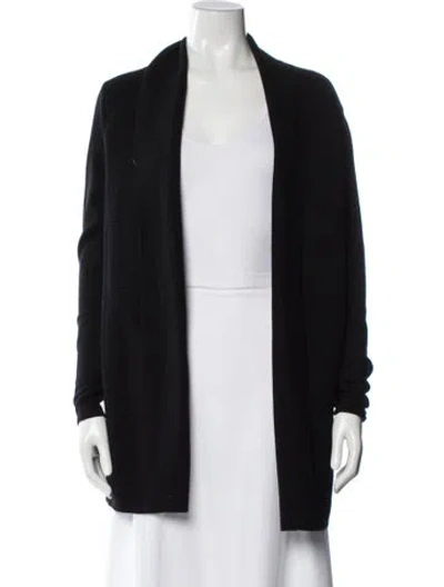 Pre-owned Theory Cashmere Open Front Sweater In Black