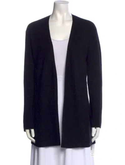 Pre-owned Theory Cashmere Open Front Sweater In Black