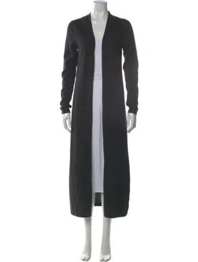 Pre-owned Theory Cashmere Open Front Sweater In Black