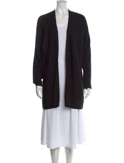Pre-owned Theory Cashmere Open Front Sweater In Black
