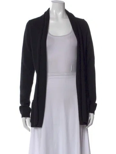 Pre-owned Theory Cashmere Open Front Sweater In Black