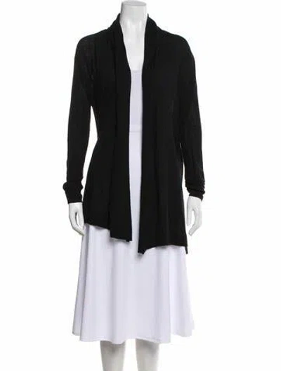 Pre-owned Theory Cashmere Open Front Sweater In Black