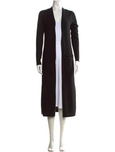 Pre-owned Theory Cashmere Open Front Sweater In Black