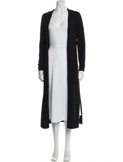 Pre-owned Theory Cashmere Open Front Sweater In Black