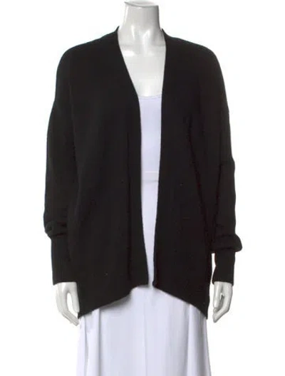 Pre-owned Theory Cashmere Open Front Sweater In Black