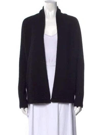 Pre-owned Theory Cashmere Open Front Sweater In Black