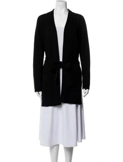 Pre-owned Theory Cashmere Open Front Sweater In Black