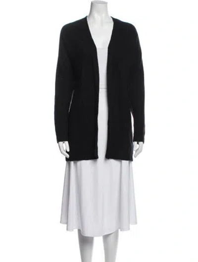 Pre-owned Theory Cashmere Open Front Sweater In Black