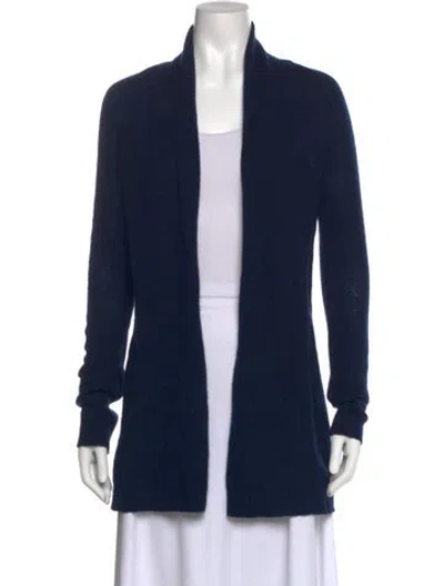 Pre-owned Theory Cashmere Open Front Sweater In Blue