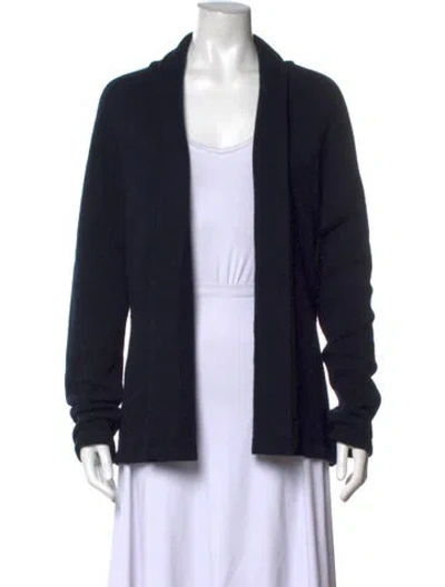 Pre-owned Theory Cashmere Open Front Sweater In Blue