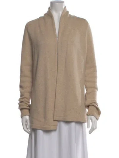 Pre-owned Theory Cashmere Open Front Sweater In Brown