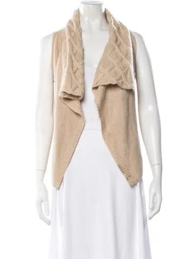 Pre-owned Theory Cashmere Open Front Sweater In Brown