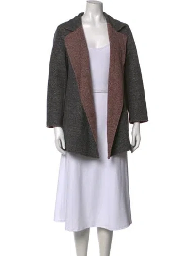 Pre-owned Theory Cashmere Open Front Sweater In Brown