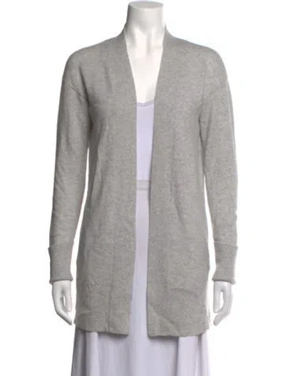 Pre-owned Theory Cashmere Open Front Sweater In Grey