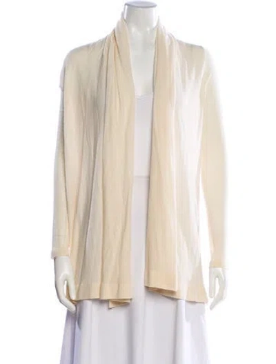 Pre-owned Theory Cashmere Open Front Sweater In Neutral