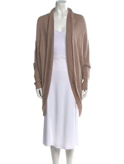 Pre-owned Theory Cashmere Open Front Sweater In Neutral