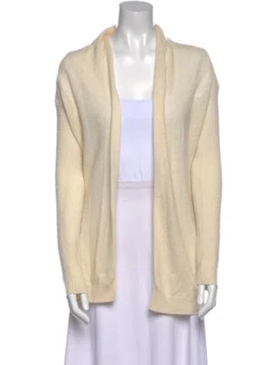 Pre-owned Theory Cashmere Open Front Sweater In Neutral