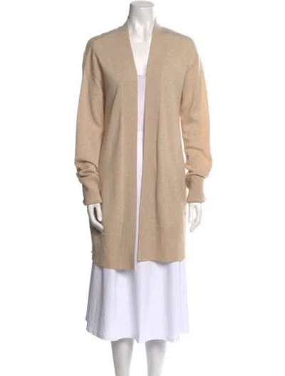 Pre-owned Theory Cashmere Open Front Sweater In Neutral